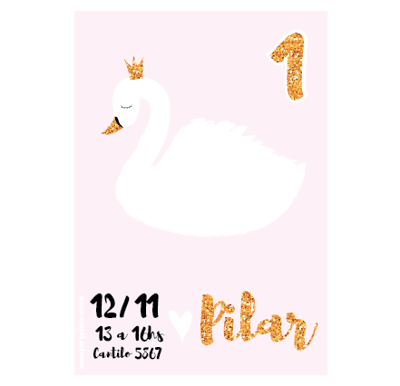 Invitación Cisne. Pers